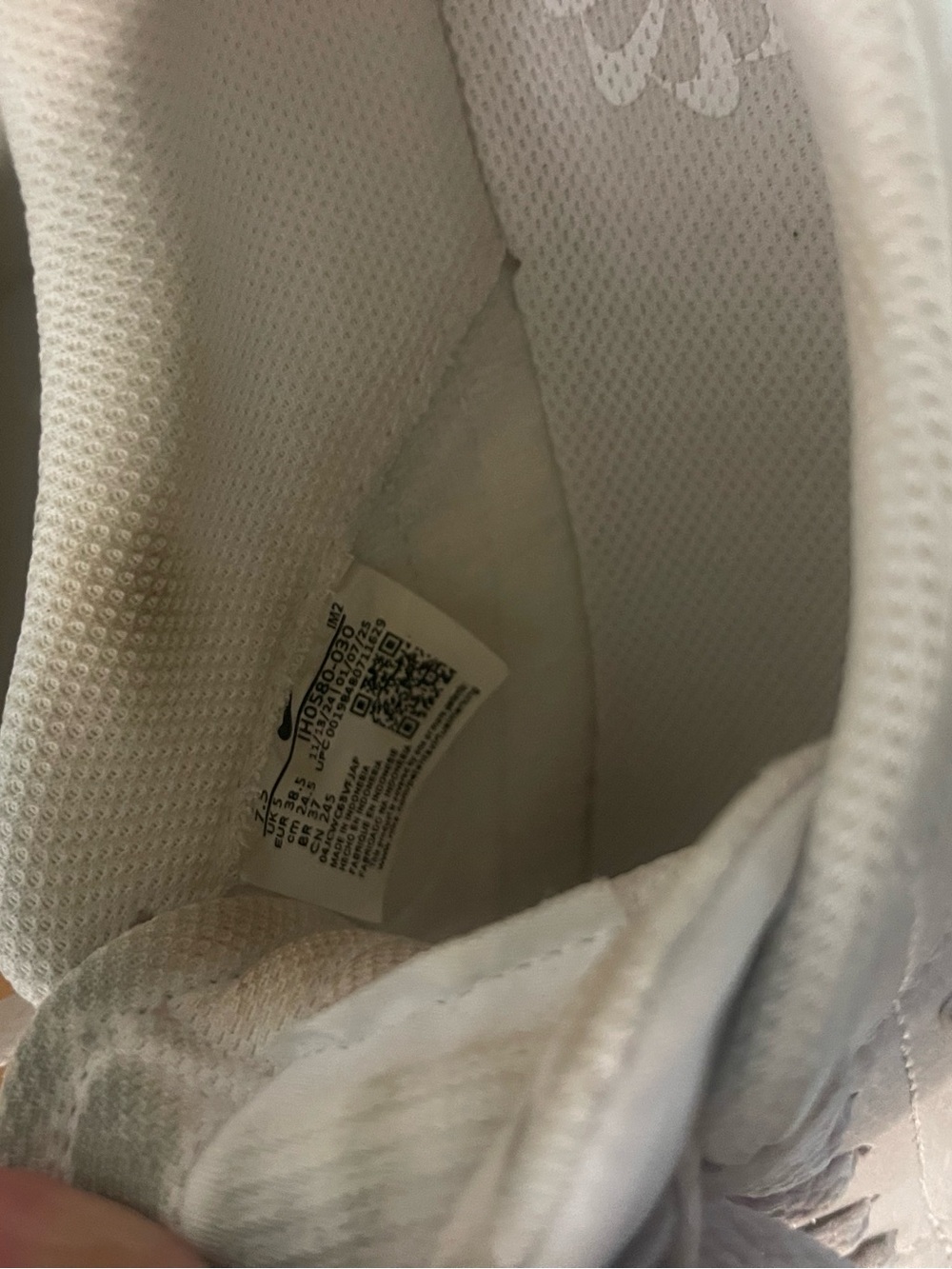 Nike Women’s Court Legacy Next Sneakers in Cream and White with Gum Sole - Picture 12 of 13